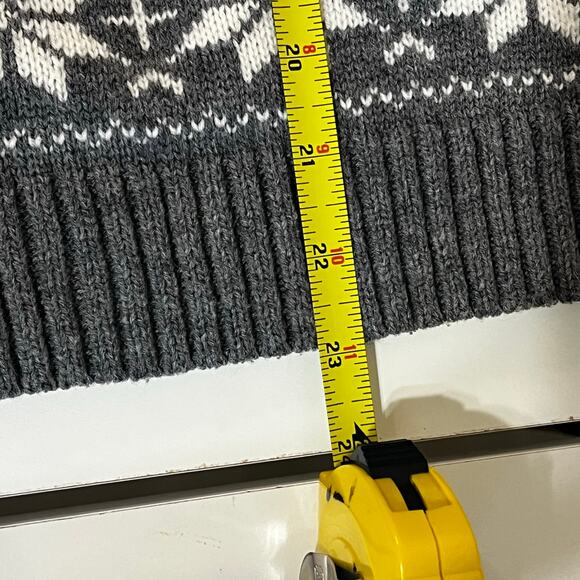 Totally 80’s Vintage Style POL Gray & White Reindeer Snowflake Sweater Women’s L - Picture 4 of 6